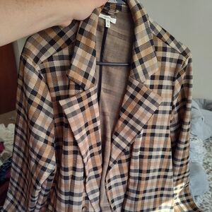 Maurices Tan and Black Blazer Lightweight Suit Jacket